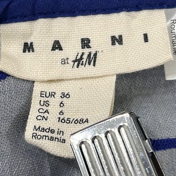 Marni X H&M Mini Pencil Skirt in Blue and Grey size 6 - Picture 9 of 11